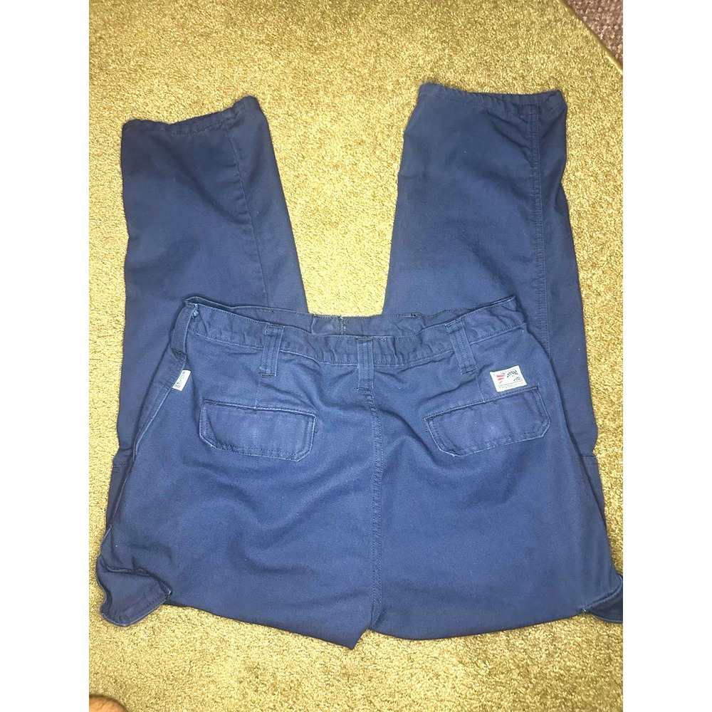 Tyndale FR Work Pants Mens 34x30 Navy Flame Resistant CAT 2 NFPA 2112 Made USA